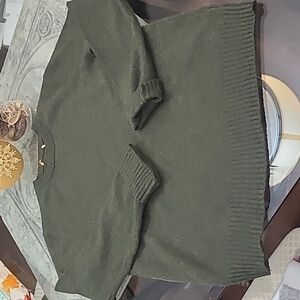 JOE FRESH MEN'S WOOL ARMY GREEN CHUNKY WINTER SWEATER MEDIUM SIZE